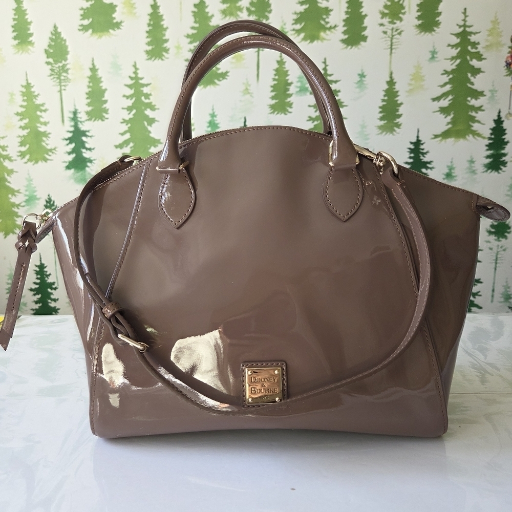 Dooney & Bourke Mink Patent Leather Handbag